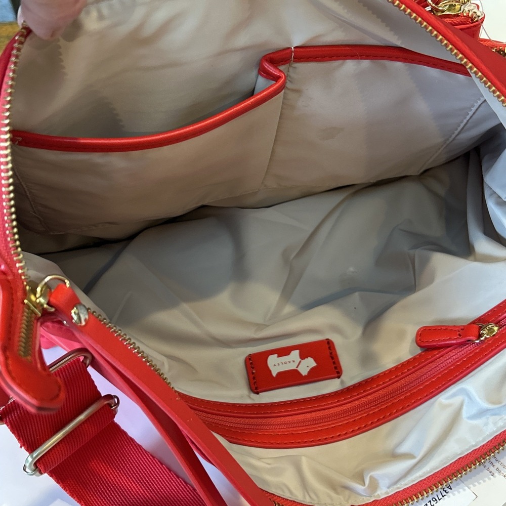 Radley London‎ Large Compartment Crossbody Bag RED Flaw - Picture 8 of 16